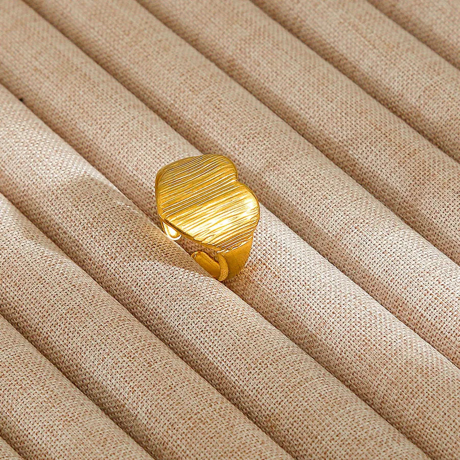 Heart Pattern Stainless Steel Ring 214