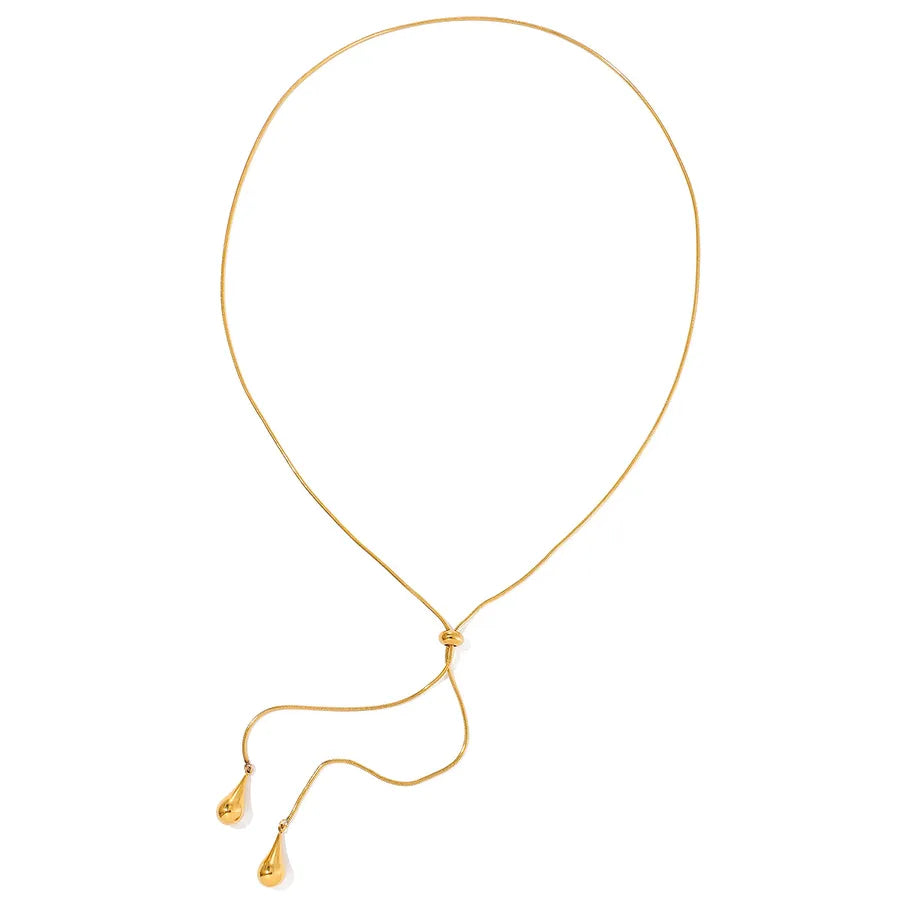 Gold Y-Chain Pendant Necklace – Minimalist Jewelry