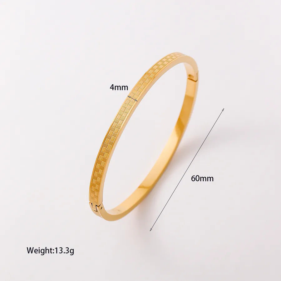 Abstract Color Block Gold Bracelet for Women YM4051