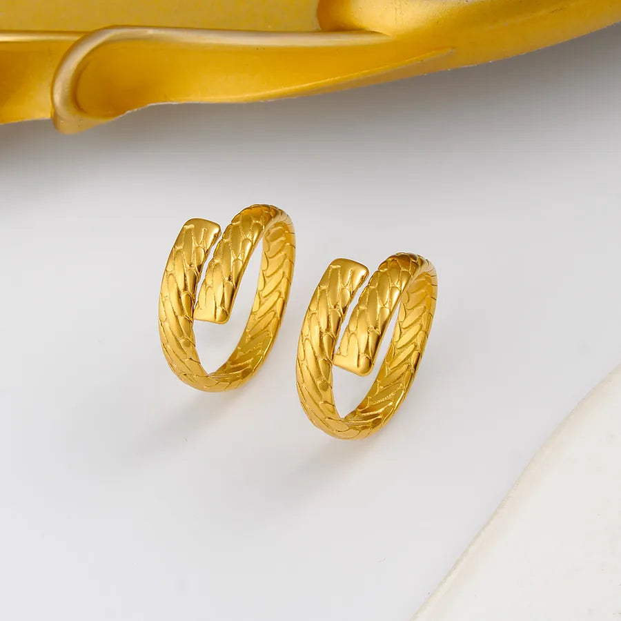 Gold Plated Adjustable Open Ring for Women
