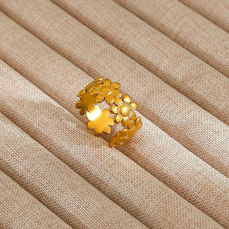 Heart Pattern Stainless Steel Ring 93