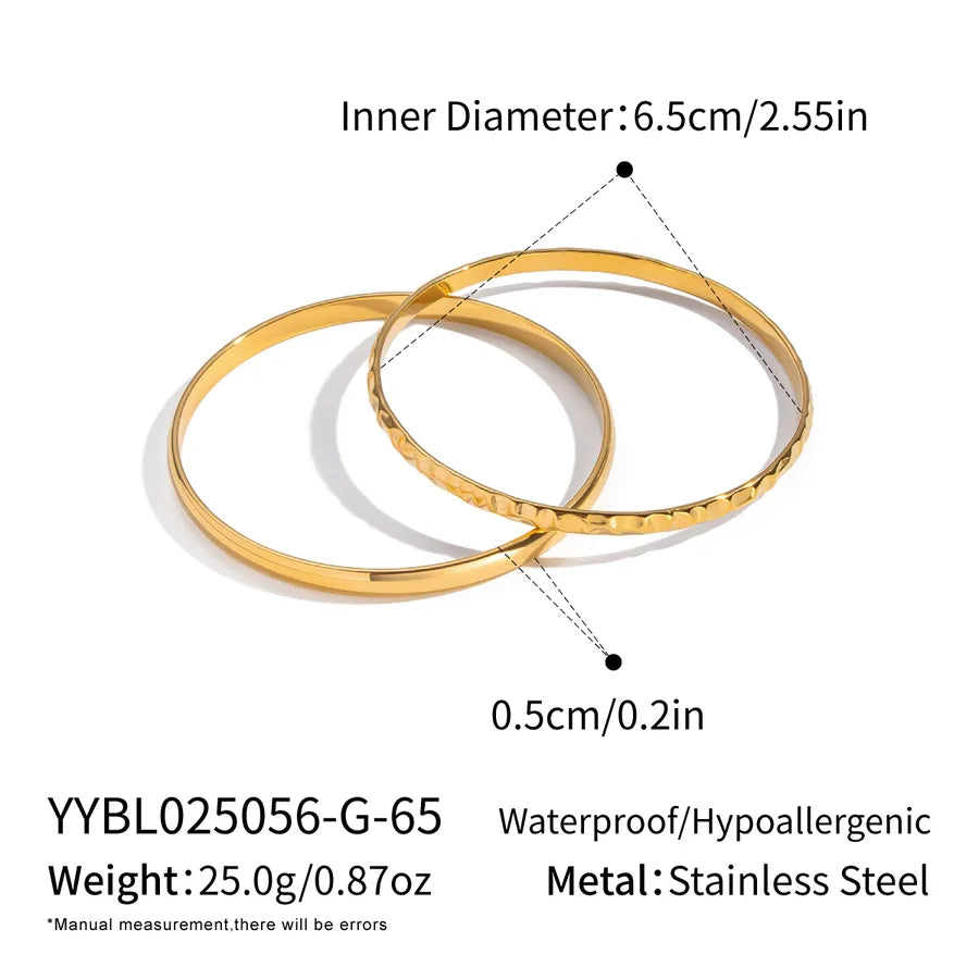 18K Gold Plated Geometric Stainless Steel Bracelet Gold YYBL025056-65
