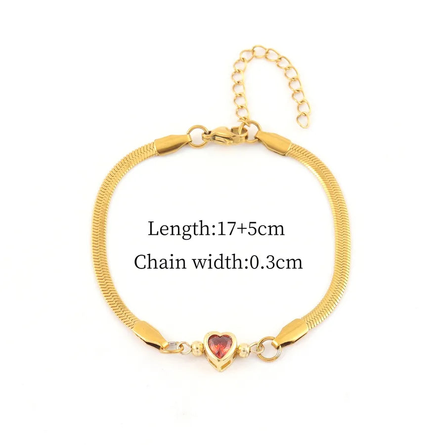Gold Heart Stainless Steel Bracelet Gold Color3