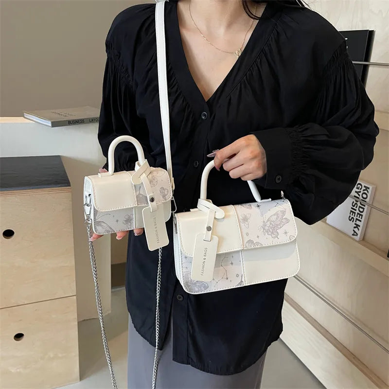 Butterfly PU Leather Crossbody Bag