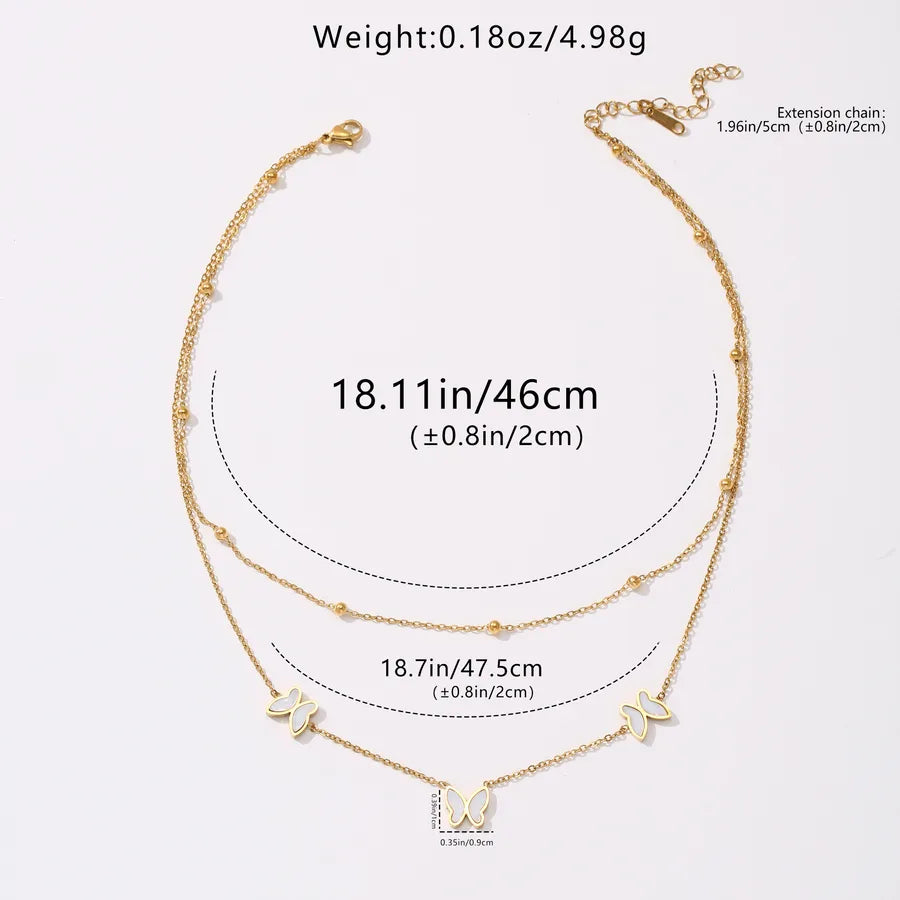 18K Gold Butterfly Pendant Necklace