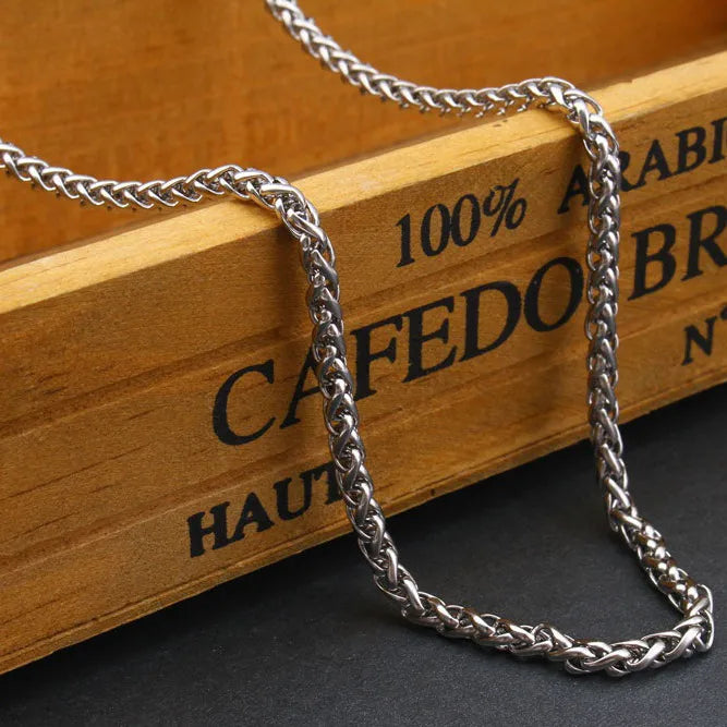 Geometric Titanium Steel Necklace Set