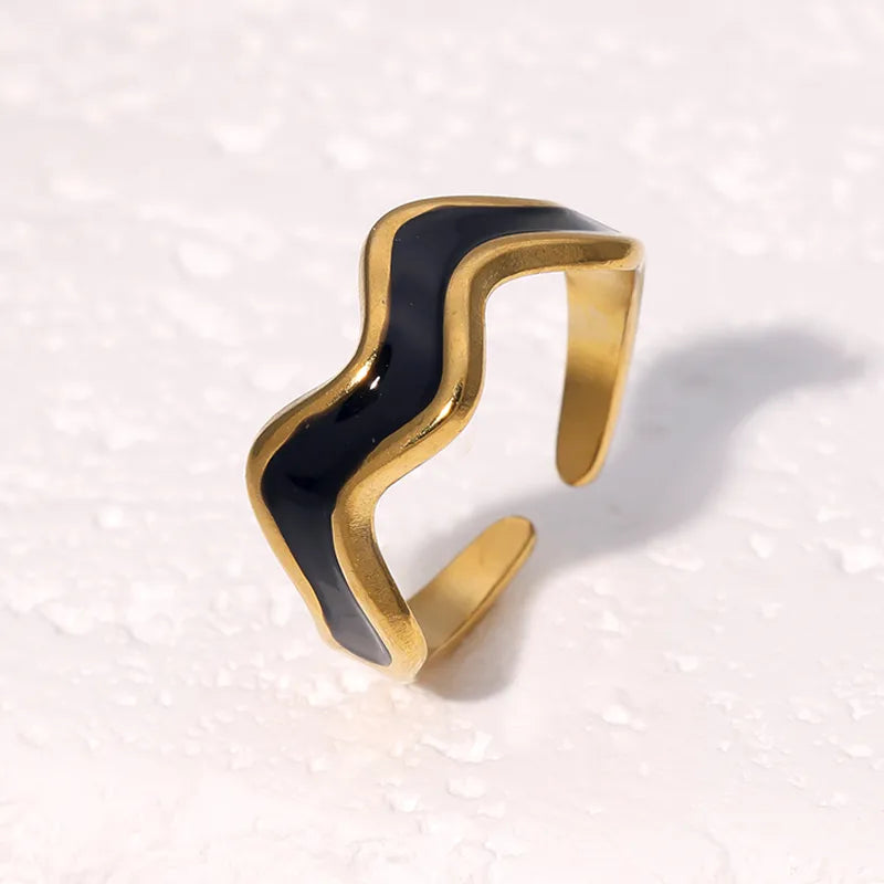 18K Gold Vintage Open Ring for Women