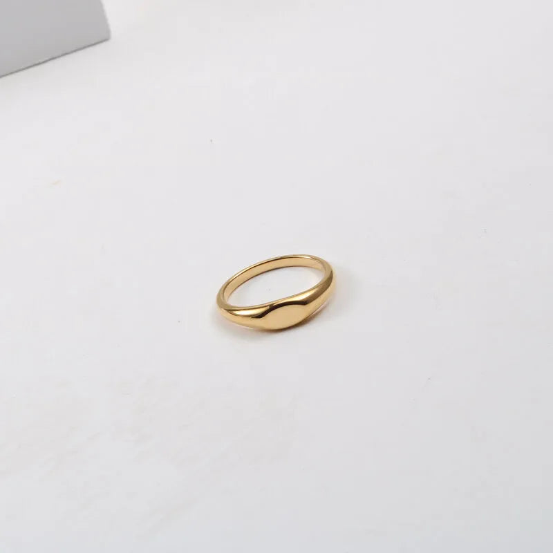 Rose Gold Twisted Titanium Steel Ring