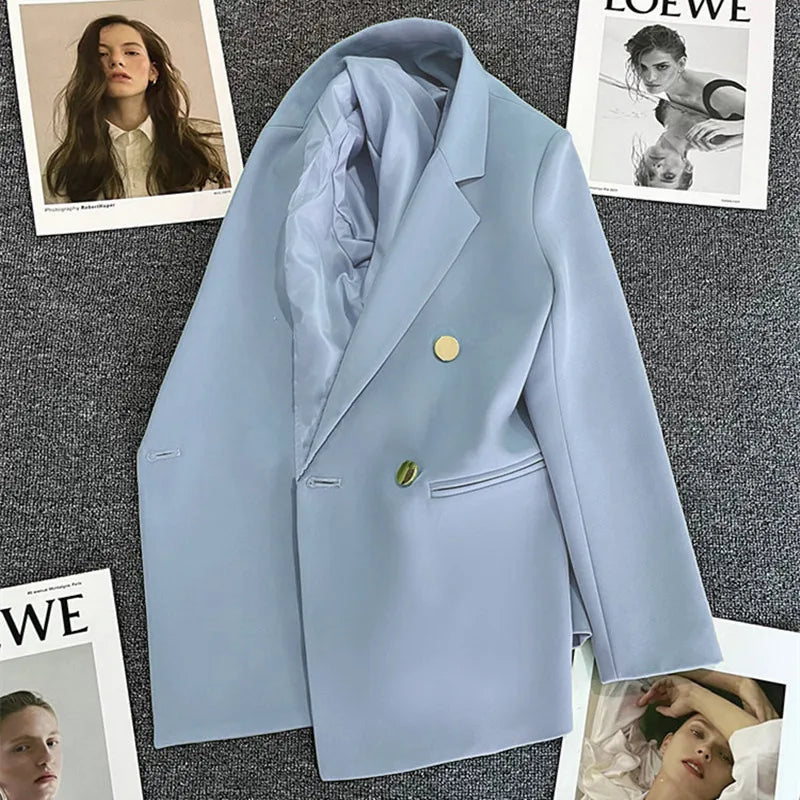 Candy Green Women's Blazer – Spring/Autumn Style light Blue
