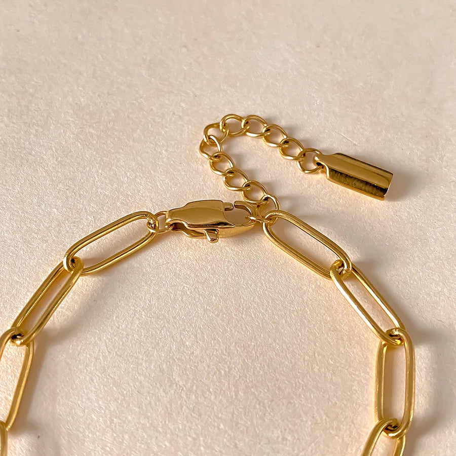 18K Gold PVD Geometric Stainless Steel Bracelet