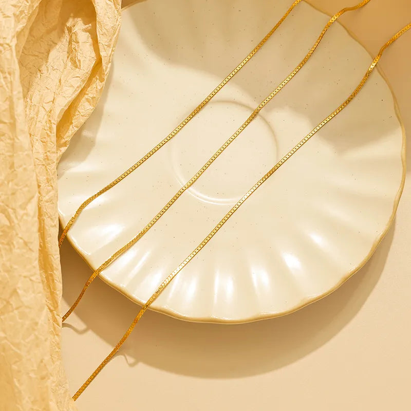 Gold Stainless Steel Chain Necklace