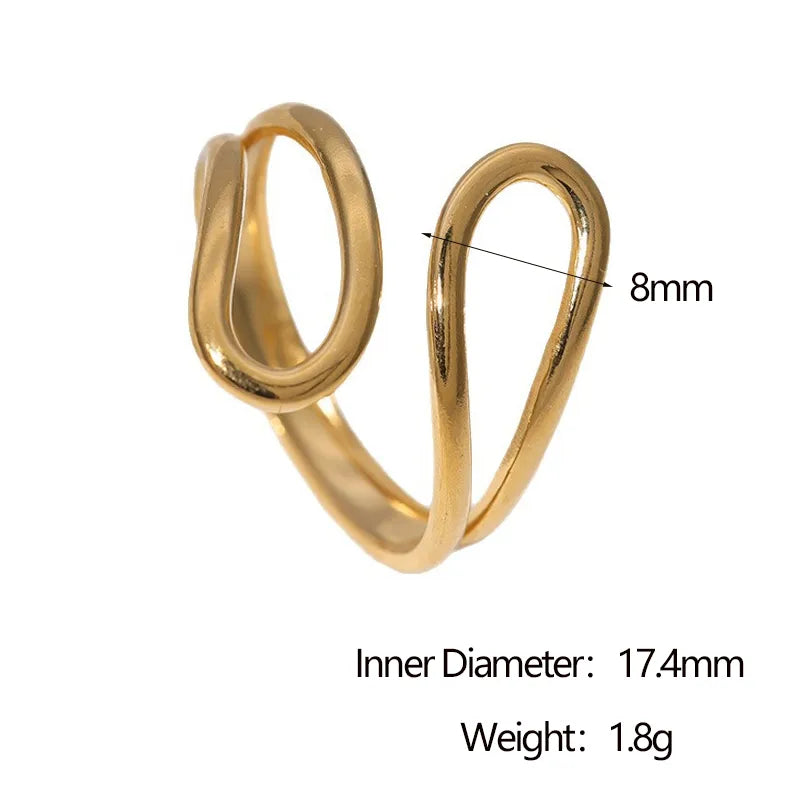 Minimalist Gold Open Ring for Women Rings Gold