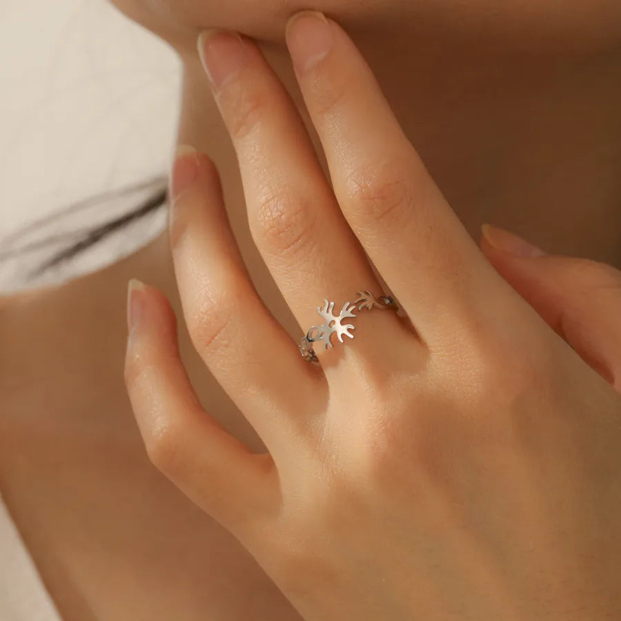 Minimalist Geometric Open Ring for Women