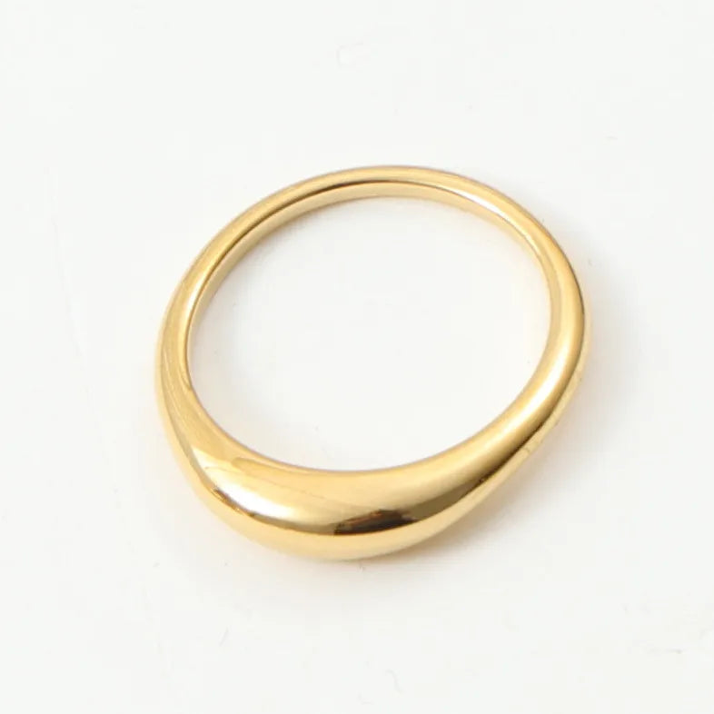 18K Gold Plated Titanium Maternity Couple Ring Type B Gold No. 8 A1633
