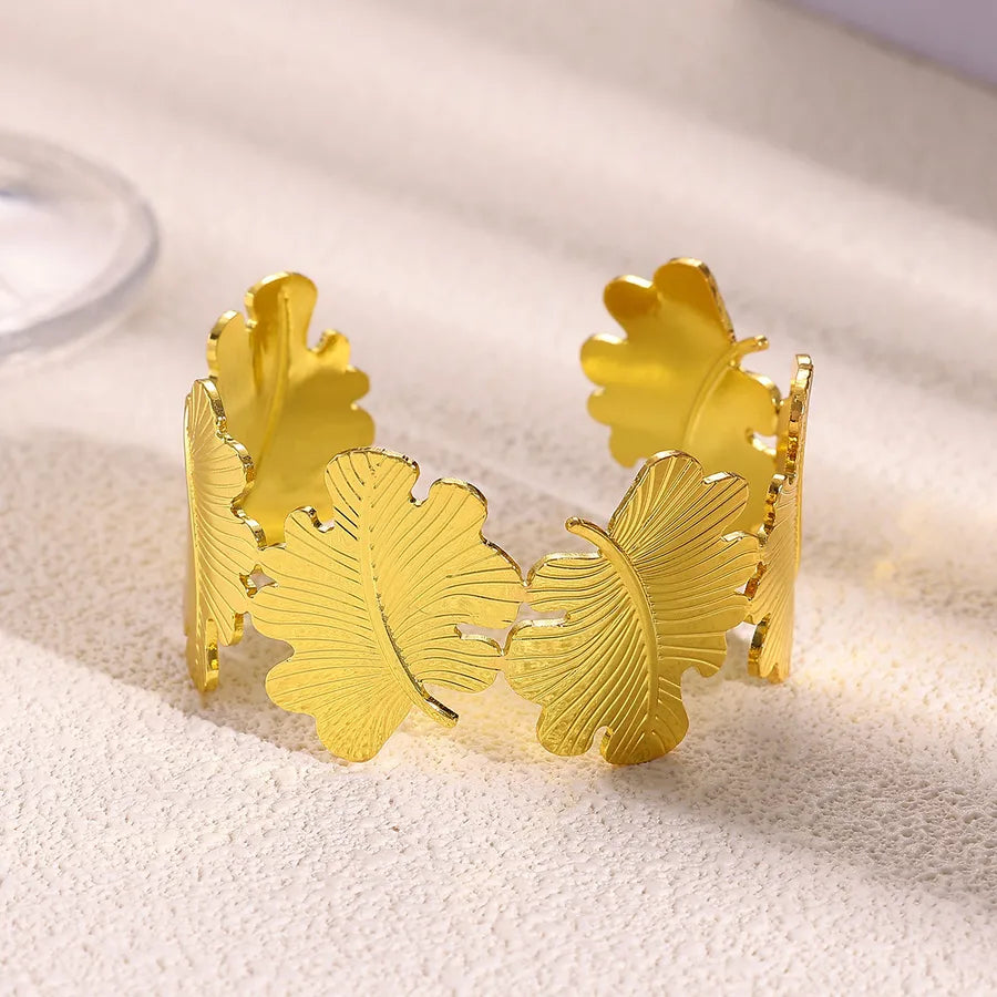 Retro Geometric Stainless Steel Bangle