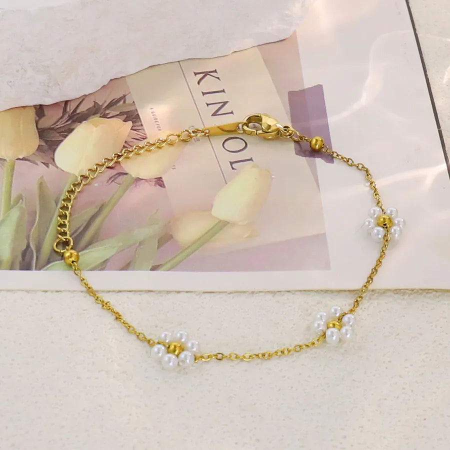 Gold Plated Stainless Steel Asymmetric Bracelet Average Size Gold Style 15