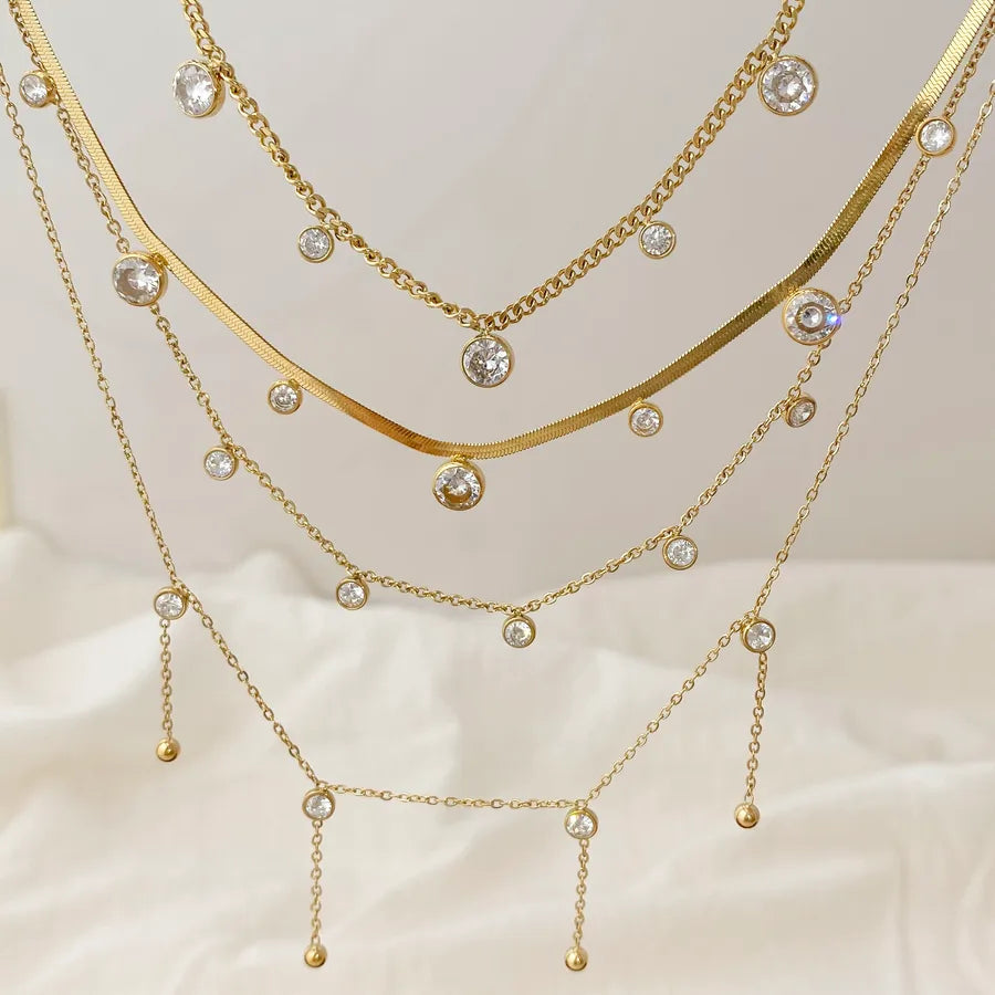 Minimalist Gold Titanium Steel Chain Necklace