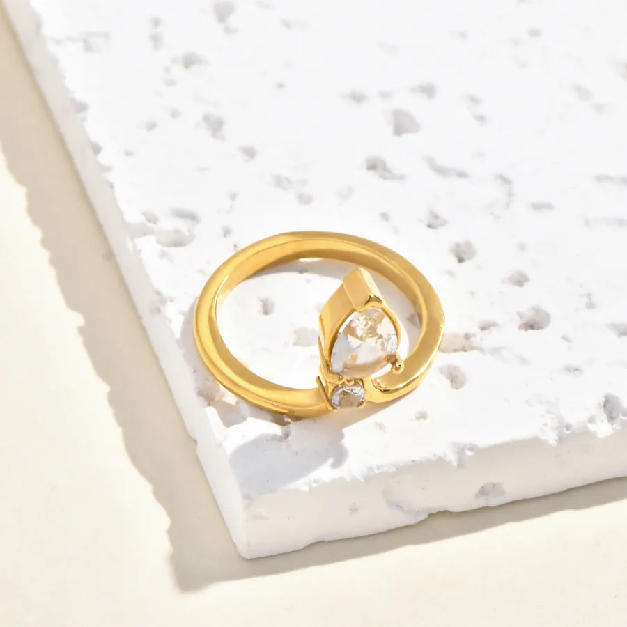 Gold Plated Pearl Heart Ring for Women