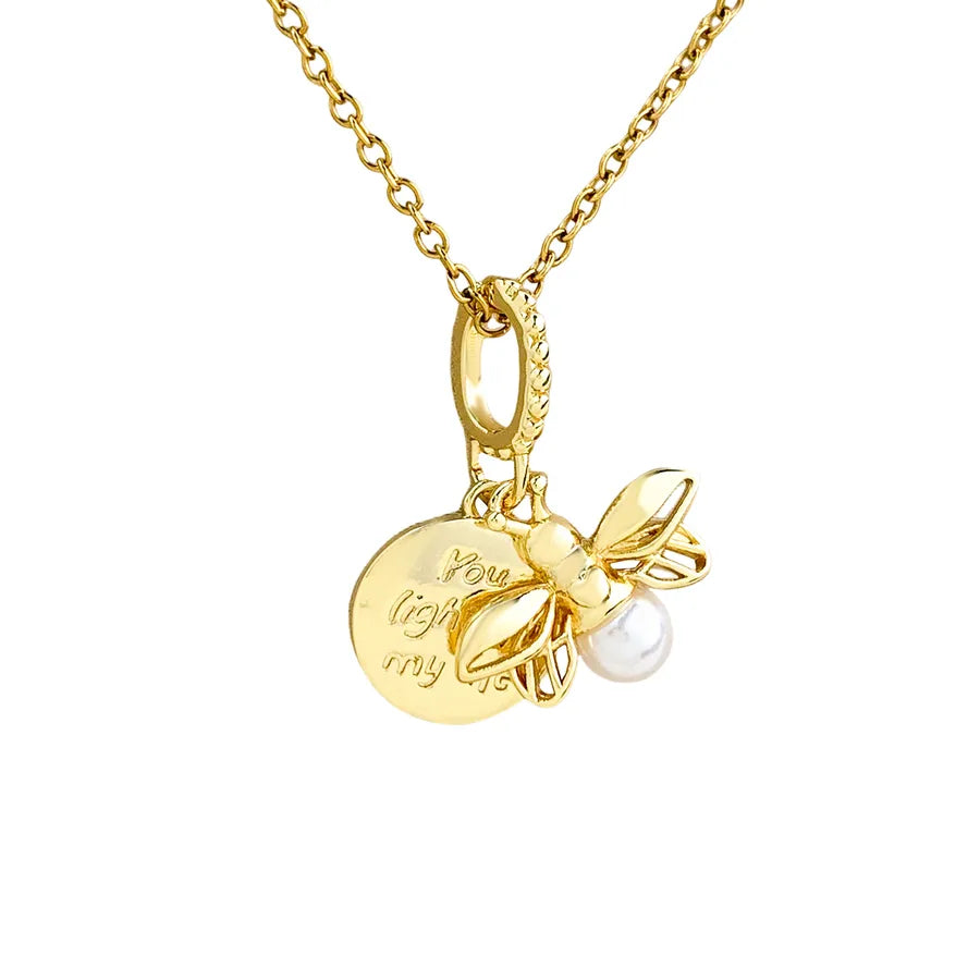 18K Gold Plated Zircon Pendant Necklace