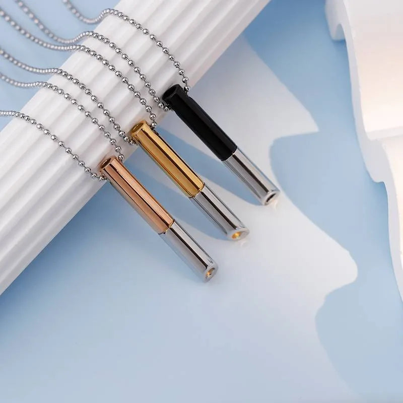 Stainless Steel Breathwork Pendant Necklace