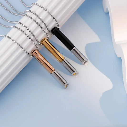 Stainless Steel Breathwork Pendant Necklace