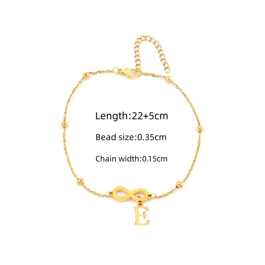 Gold Infinity Anklet – 18K Plated Stainless Steel Gold E