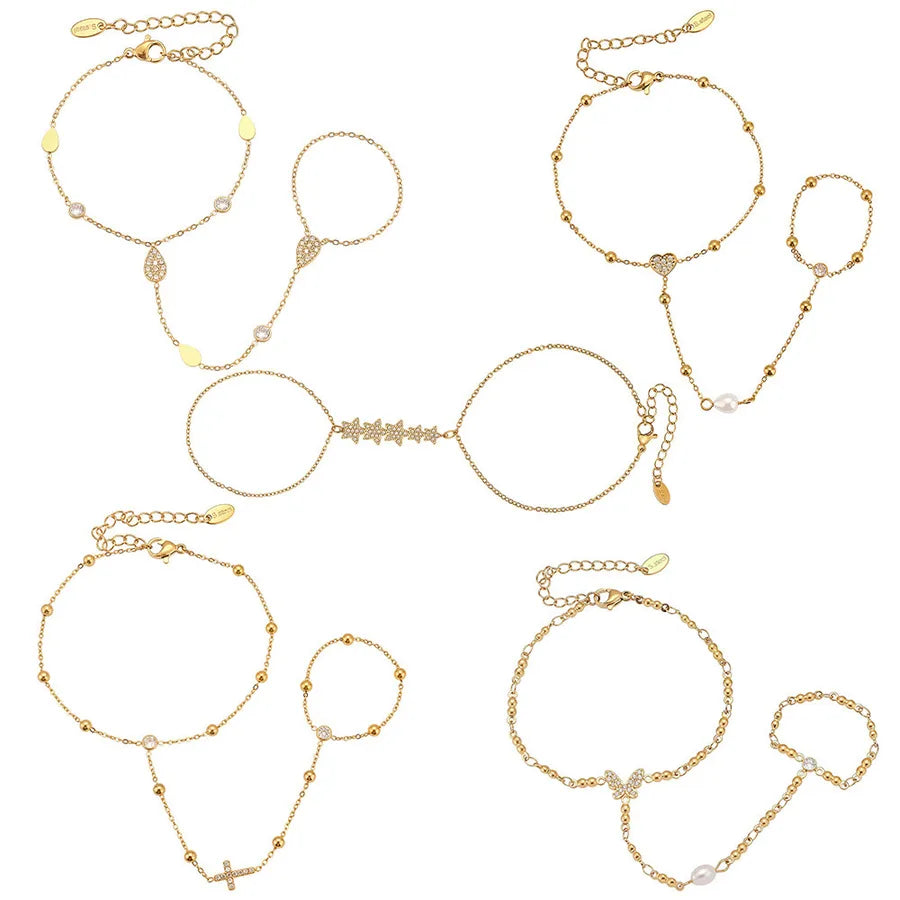 18K Gold Plated Stainless Steel Charm Bracelet