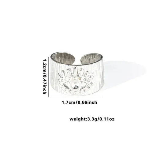 Titanium Steel Fish Tail Ring for Women Adjustable Opening TYR0383