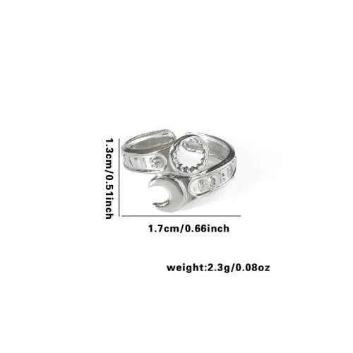 Titanium Steel Fish Tail Ring for Women Adjustable Opening TYR0394$
