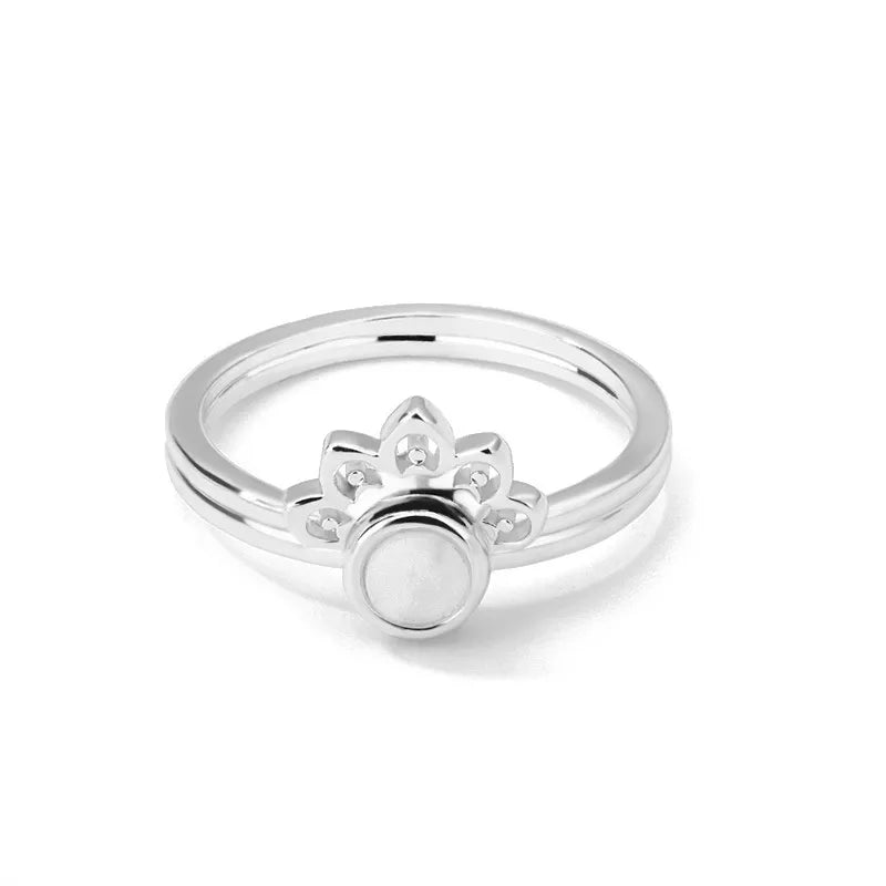 Geometric Zircon Rhombus Open Ring JZ748S