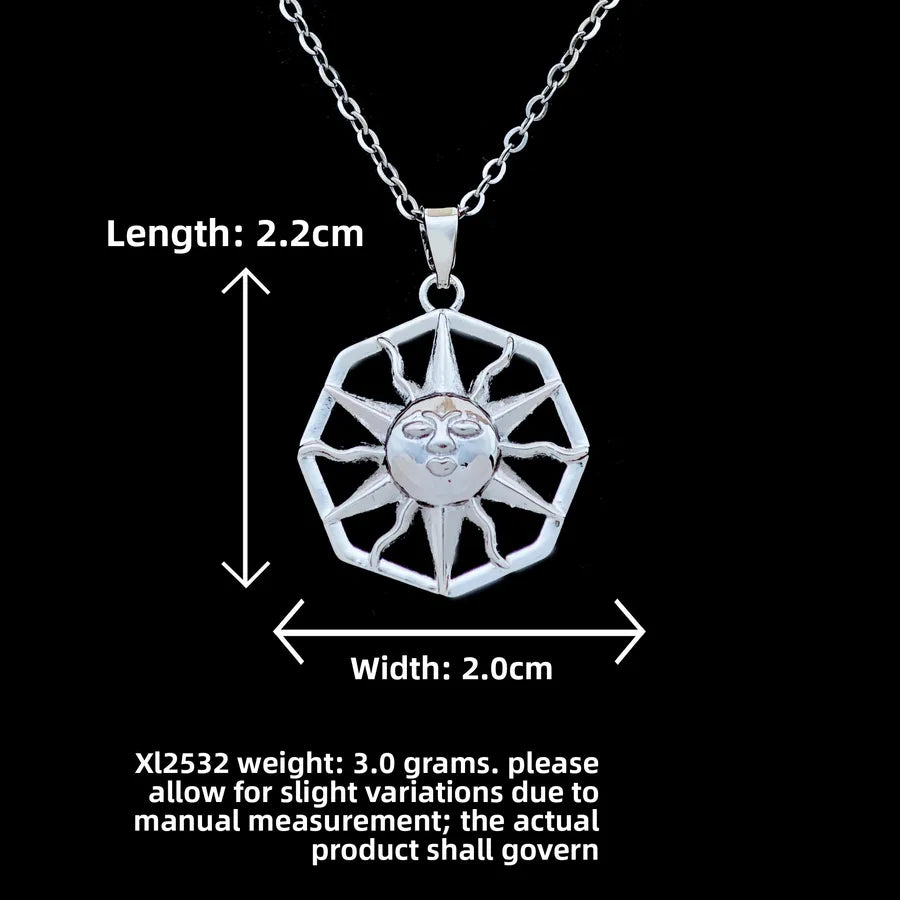 Butterfly & Whale Couple Pendant Necklace XL2532 Sun Necklace Silver