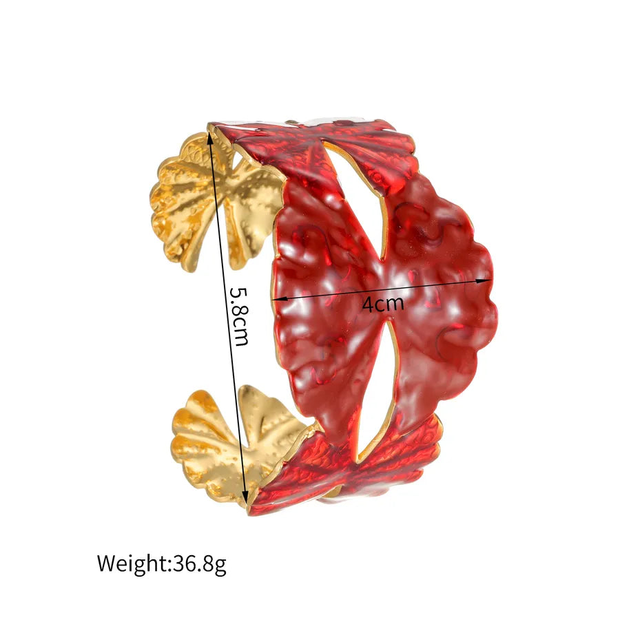 Gold Spiral Open Bangle Bracelet for Women