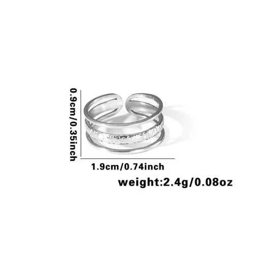 Titanium Steel Fish Tail Ring for Women