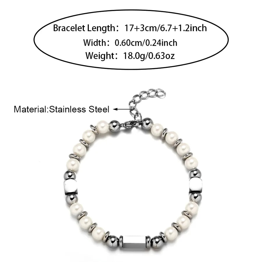 Colorful Stainless Steel Geometric Bracelet B02733S-D