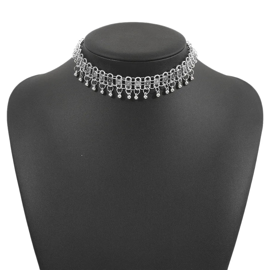 Double Layer Beaded Choker Necklace
