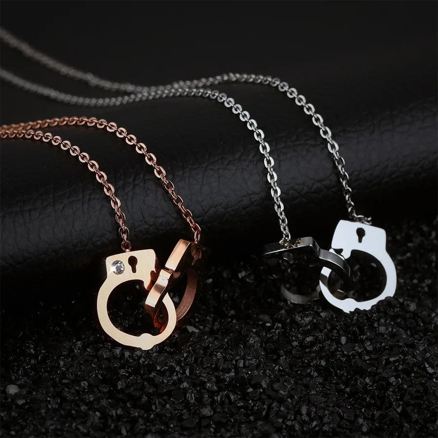 Infinity Love Handcuff Necklace – Rose Gold & Silver