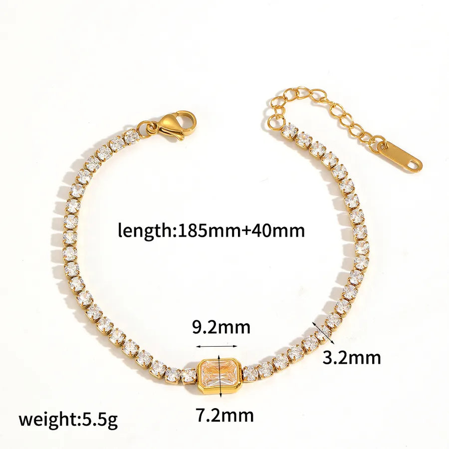 Heart-Shaped Zirconia Tennis Bracelet for Women TB5155