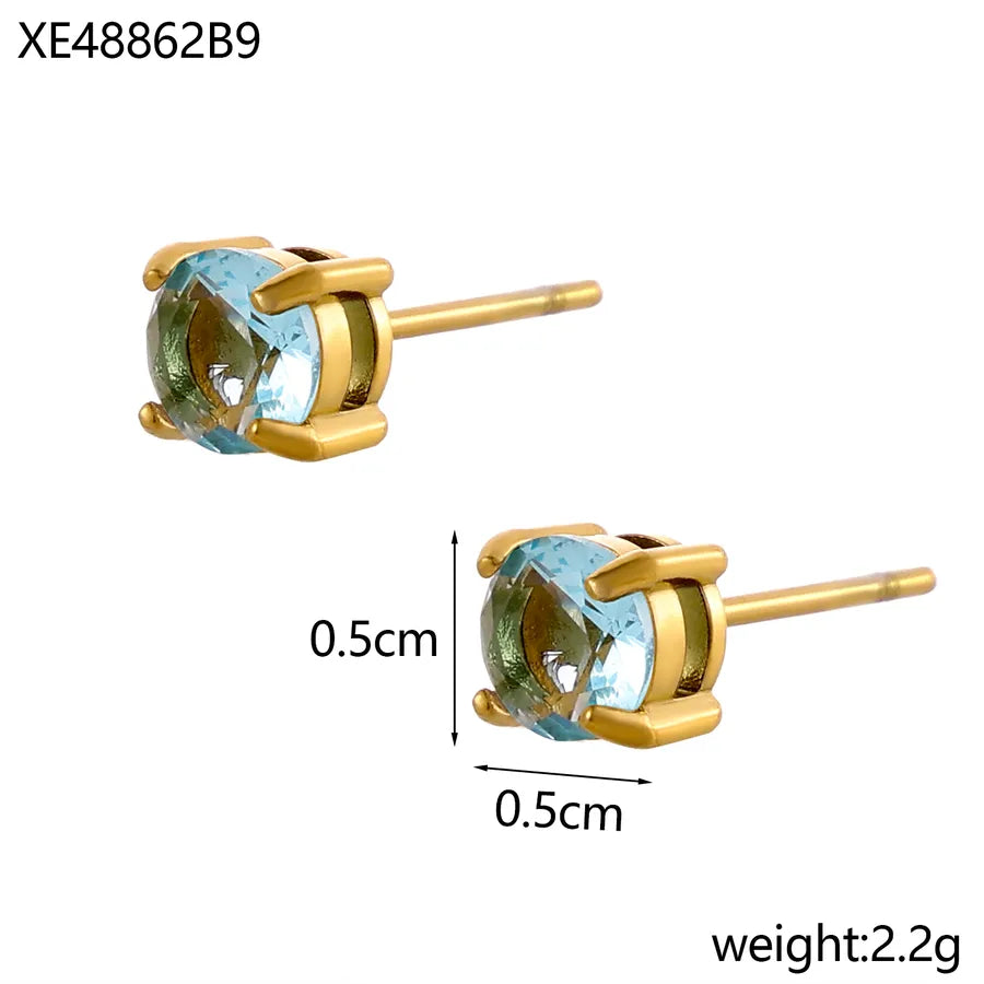 18K Gold Plated Geometric Titanium Steel Necklace One Size XE48862B9 9*9*1