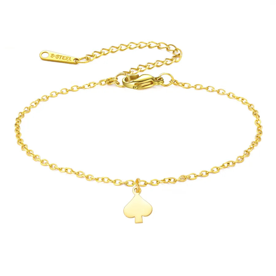 Minimalist Gold Cross Heart Bracelet