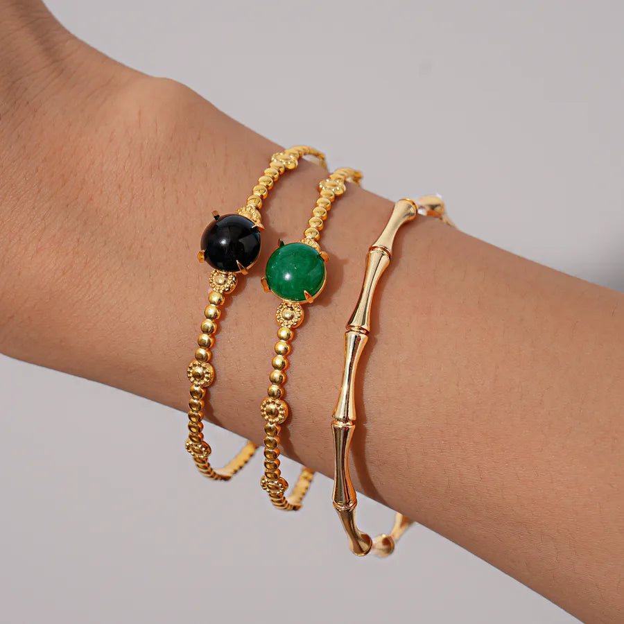 Elegant Geometric Open Bangle Bracelet