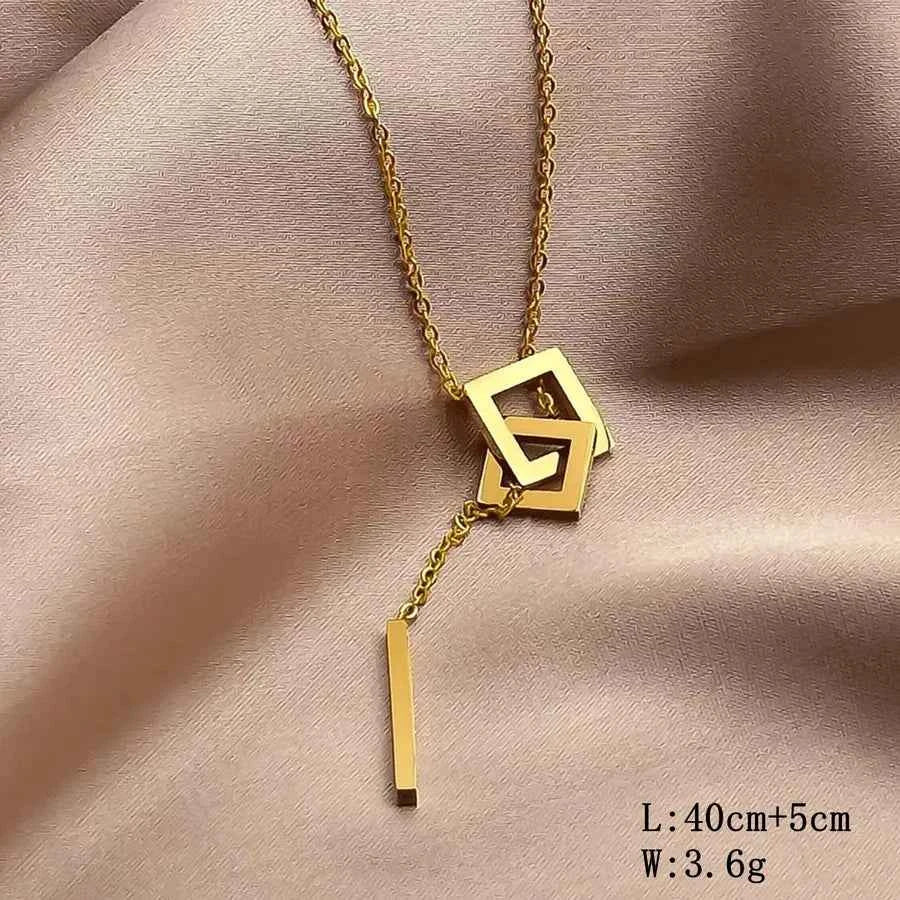 Elegant Gold Y-Shaped Necklace for Women