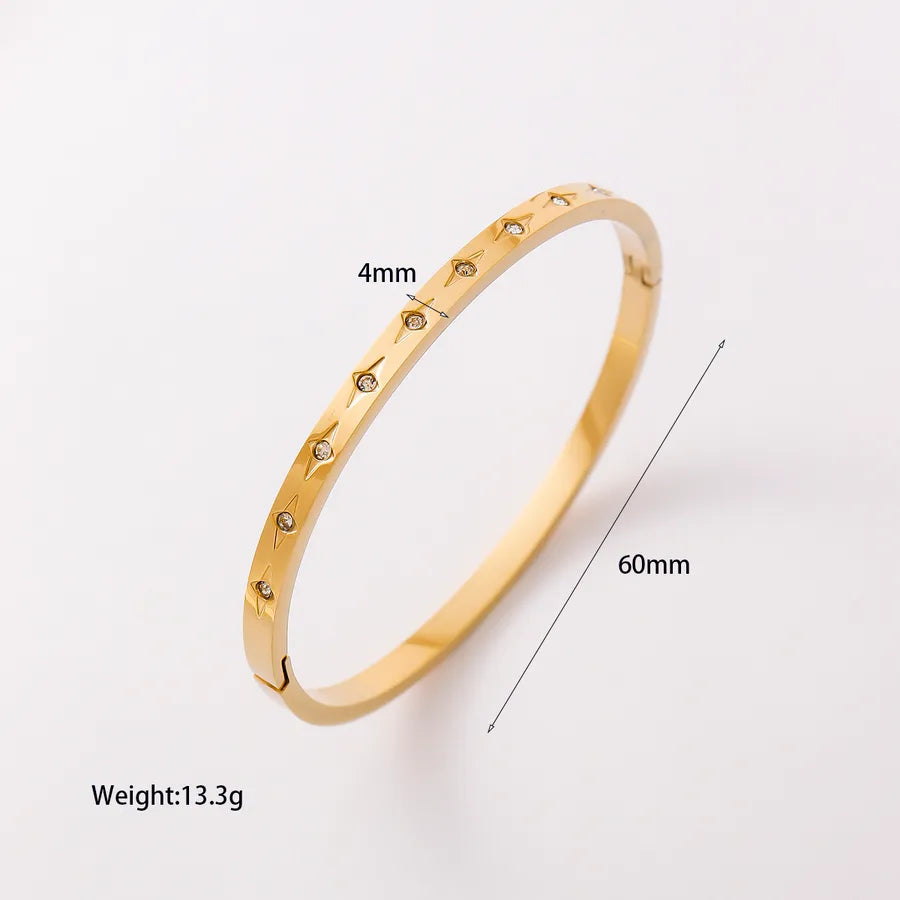 Abstract Color Block Gold Bracelet for Women YM4050