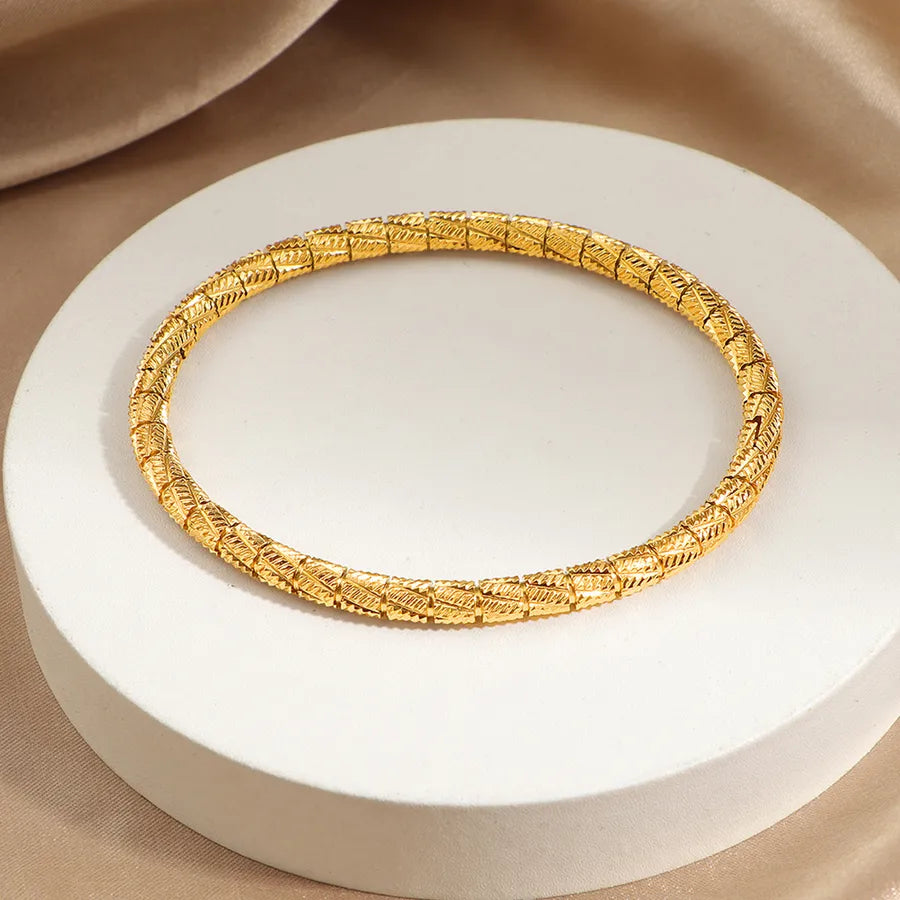 18K Gold Plated Geometric Stainless Steel Bracelet