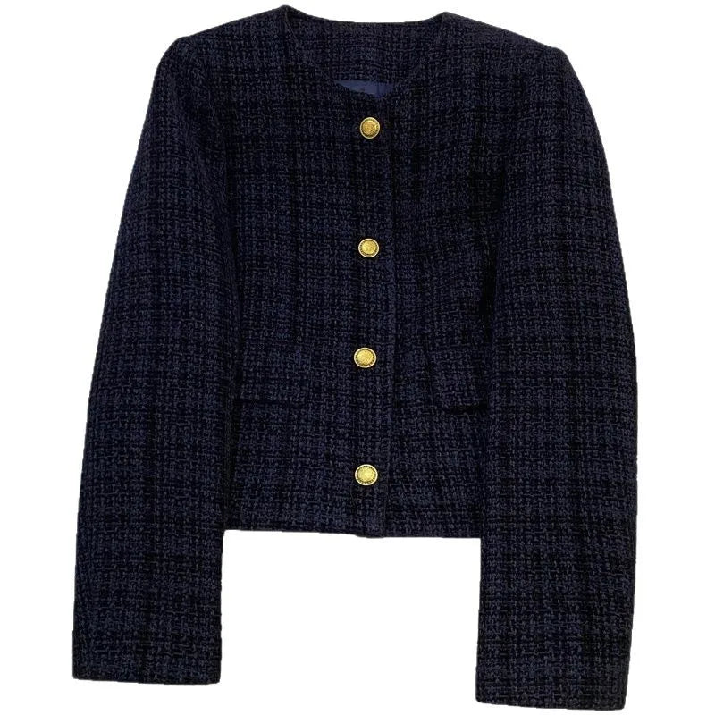 Dark Blue Casual Blazer for Women