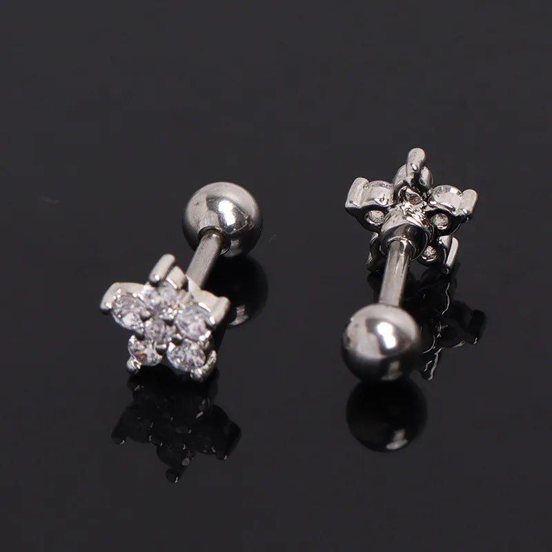 Gold Flower Ear Cuff in Stainless Steel