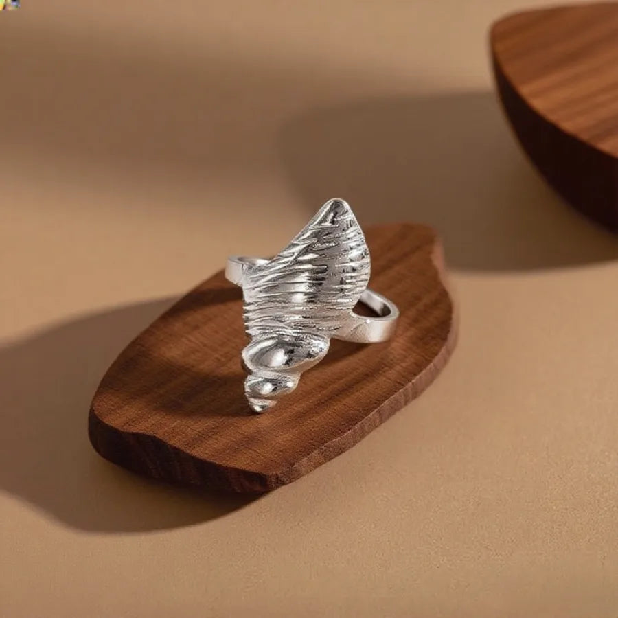 Hollow Seahorse Ring in Stainless Steel Z0225-Ring Snail-Ring-Steel Color