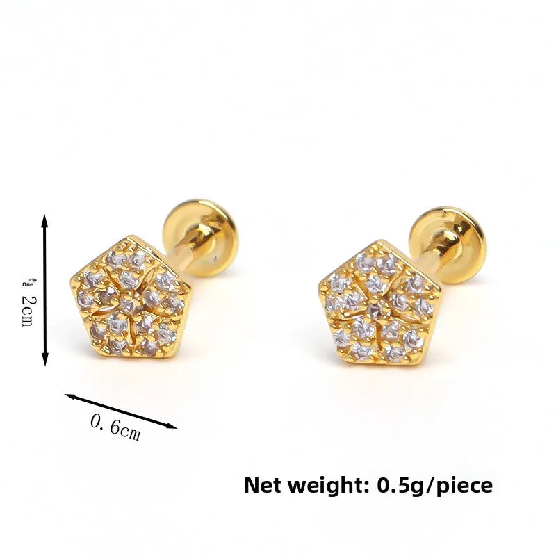 Geometric Star Stainless Steel Cartilage Earring