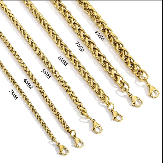 Geometric Titanium Steel Necklace Set