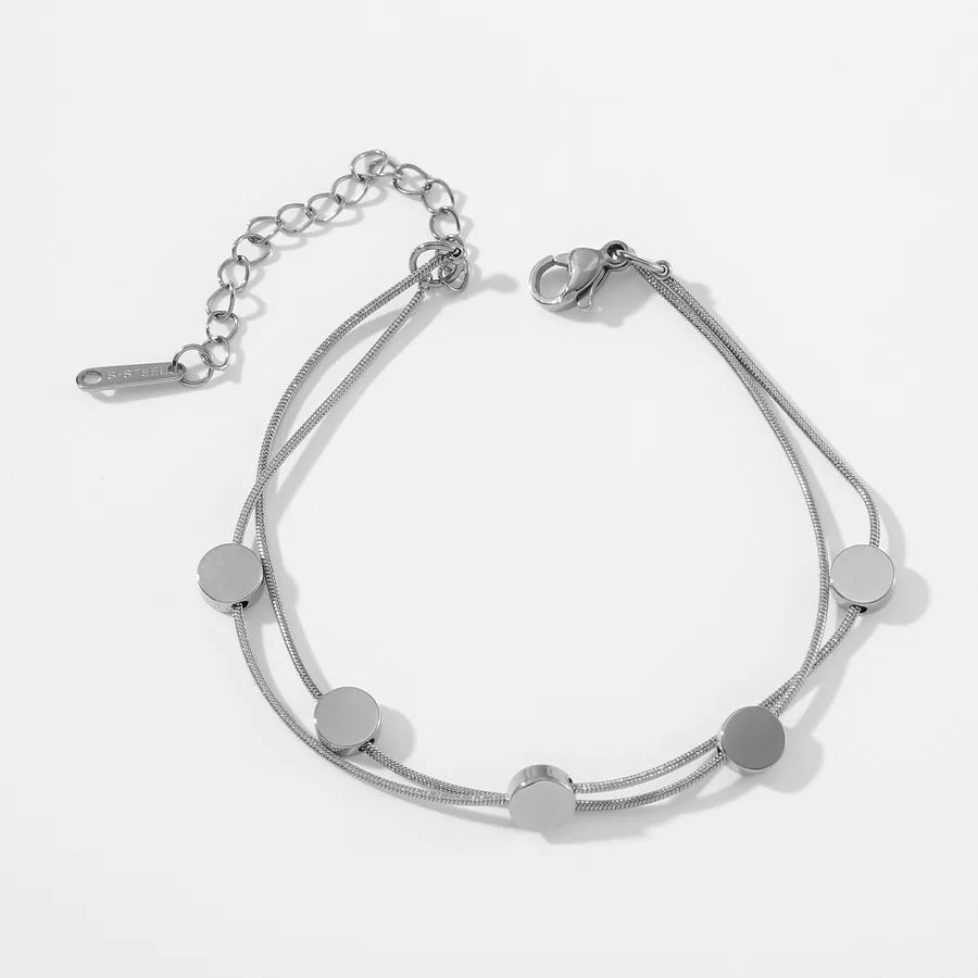 18K Gold Plated Geometric Stainless Steel Necklace Silver Silver-Xl0003-SV