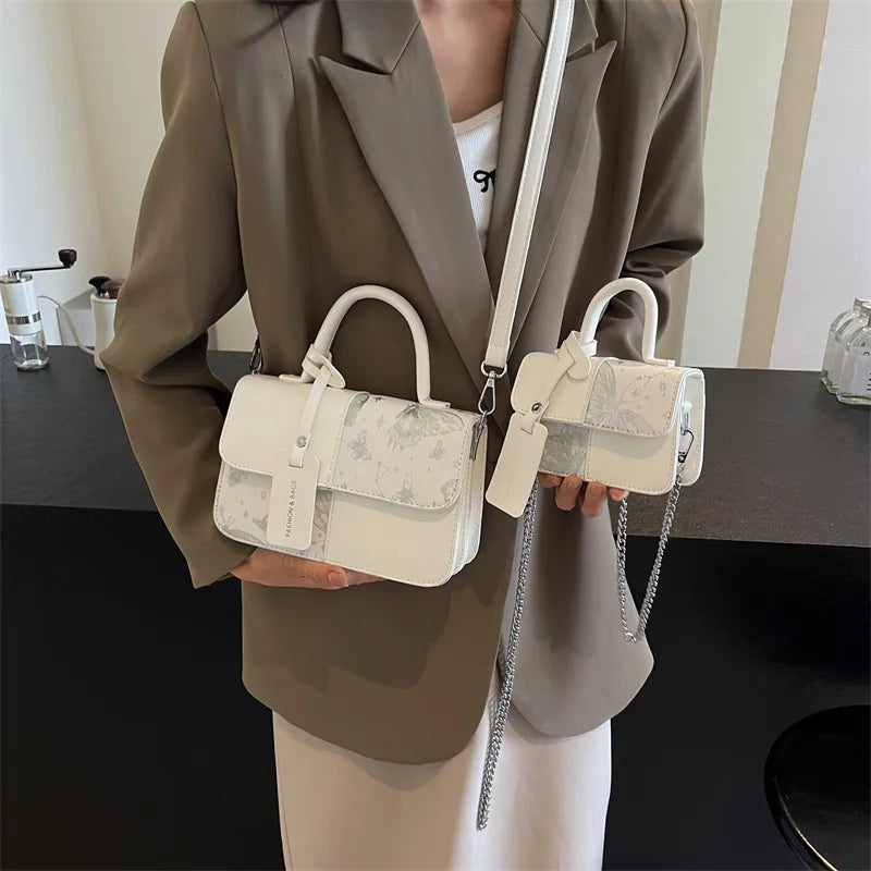 Butterfly PU Leather Crossbody Bag